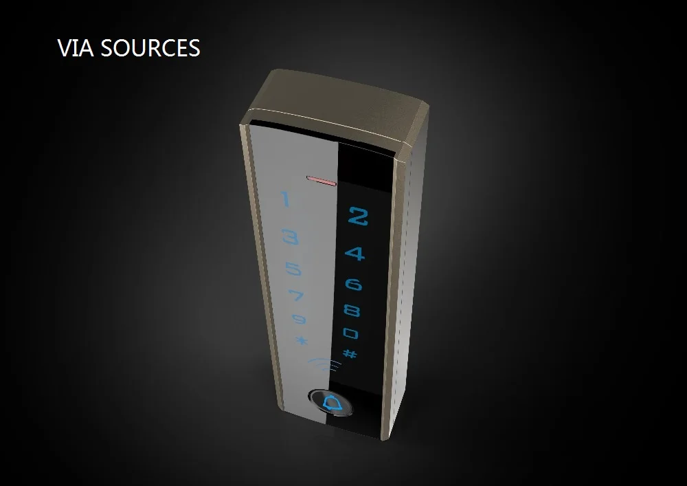

Free Shipping Security Anti-vandal Metal Case Touchable Keyboard 125KHz RFID and PIN Access Control Keypad