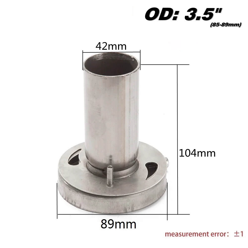 Универсальный 3," /4"/4," Круглый наконечник съемный регулируемый глушитель система выпуска из нержавеющей стали EP-XS-AF - Цвет: OD 3.5 inch