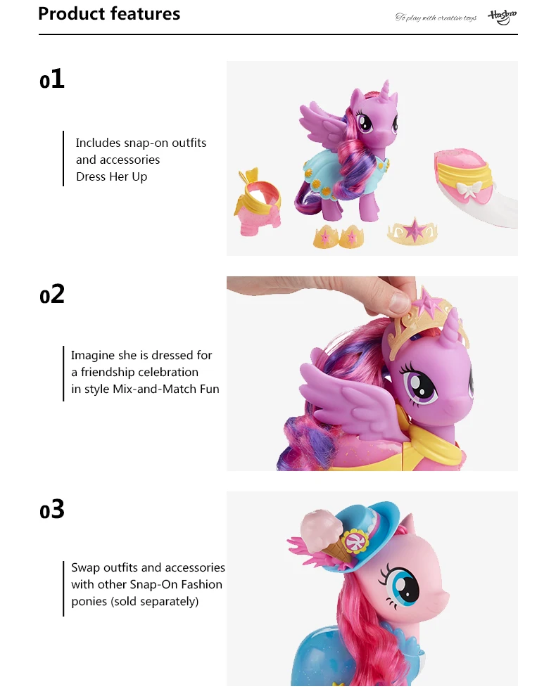 Hasbro 6 дюймов My Little Pony игрушка для девочка друзья Принцесса Радуга Дэш Сумеречная Искра фигурка Коллекция Модель Куклы