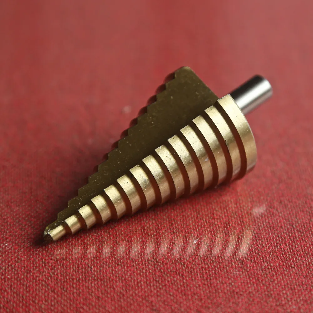 1pc Round shank 4-42mm 14 steps HSS 4241 straight step Drill Bit core drill bit TIN Coated cone Step Drill Bit Set hole cutter 1pc Round shank 4-42mm 14 steps HSS 4241 straight step Drill Bit core drill bit TIN Coated cone Step Drill Bit Set hole cutter