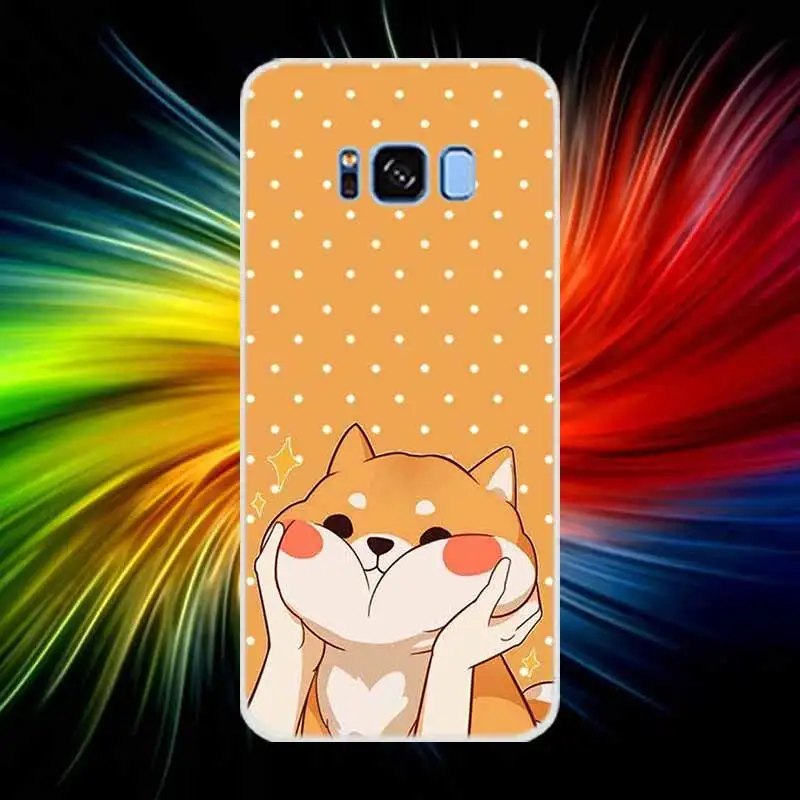 Милые Косплей shiba корги собака силиконовый чехол Обложка для samsung Galaxy S10 плюс S8 S9 плюс S7 S6Edge S5 Примечание 10 8 9 телефон S10 E S9 S8 S7 S6 - Цвет: design 13