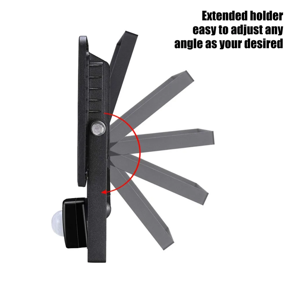 Holofote ao ar Sensor de Movimento Prova de Água Luz de Inundação com Sensor Eslas 10 w 20 w Refletor Livre Led Holofote de Movimento Pir 220 v Parede à Luz da Garagem 9 Cheap Holofotes