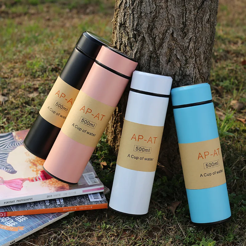

500ML Premium Travel Tea Water Mug Stainless Steel Thermos Tumbler Cups Vacuum Flask thermo Water insulated Bottle Thermo cup