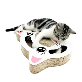 

Cat Corrugated Paper Catnip Scratch Climbing Board with Small Ball Pet Toy