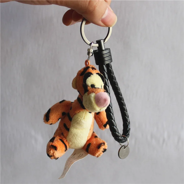 1pcs 8cm original tiger plush pendants toys tigger Keychains toys