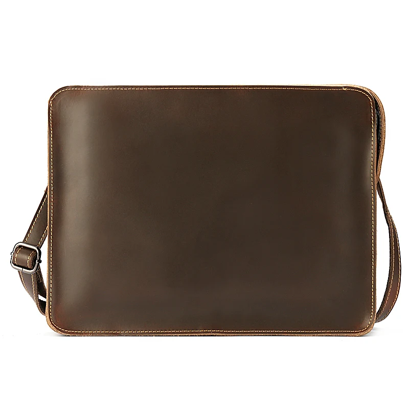 TIANHOO сумка-мессенджер Мужская портфель из натуральной кожи мужская сумка через плечо деловые повседневные сумки через плечо для мужчин с зажимом