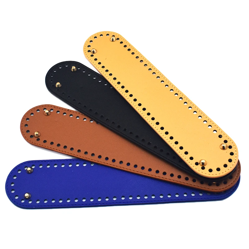 

Fashion KZ 18*5cm PU Leather Oval Mini Bag Bottom Rivets Bag Bottom Female DIY Handbag Accessories KZBT001