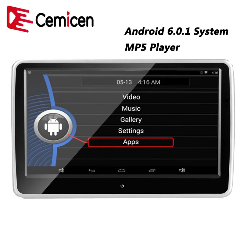 Cemicen 10 1 дюймовый смартфон с Wi Fi автомобильный подголовник сенсорный монитор MP5