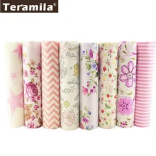 Teramila 8 шт. хлопковая ткань розовая серия швейный Материал текстиль жир четверть пучок метр саржа DIY лоскутное Telas Текстиль