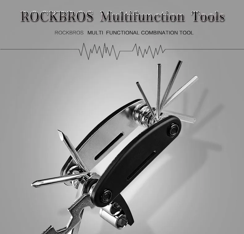 RockBros 16 в 1 Универсальный MTB Горный шоссейный велосипед Ремонтный инструмент инструменты для ремонта велосипеда Набор шестигранных спиц