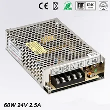 Best quality 24V 2.5A 60W Switching Power Supply Driver for LED Strip AC 100-240V Input to DC 24V free shipping