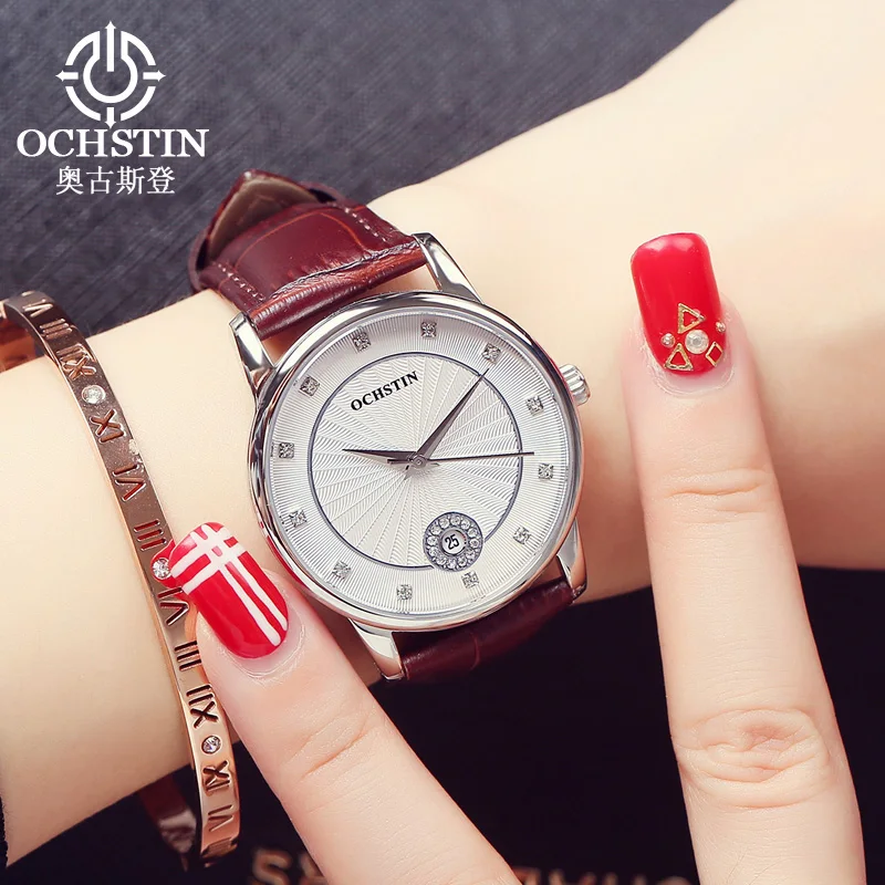 

OCHSTIN Fashion Casual Ladies Watch Women Bracelet Women Watch Calendar Quartz Wristwatches Ultra Thin Clock Women Reloj Mujer
