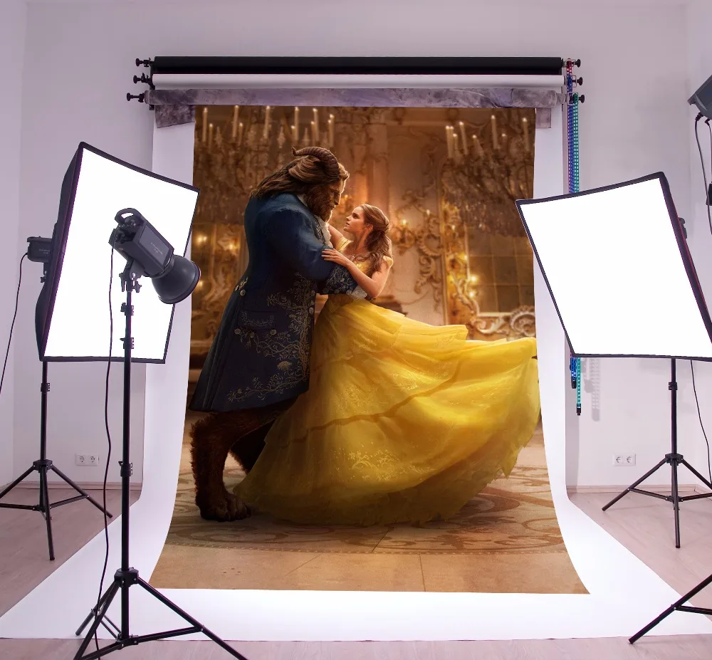 

SHENGYONGBAO Vinyl Custom Photography Backdrops Props Beauty and the beast theme Digital Photo Studio Background NHSHD-10131