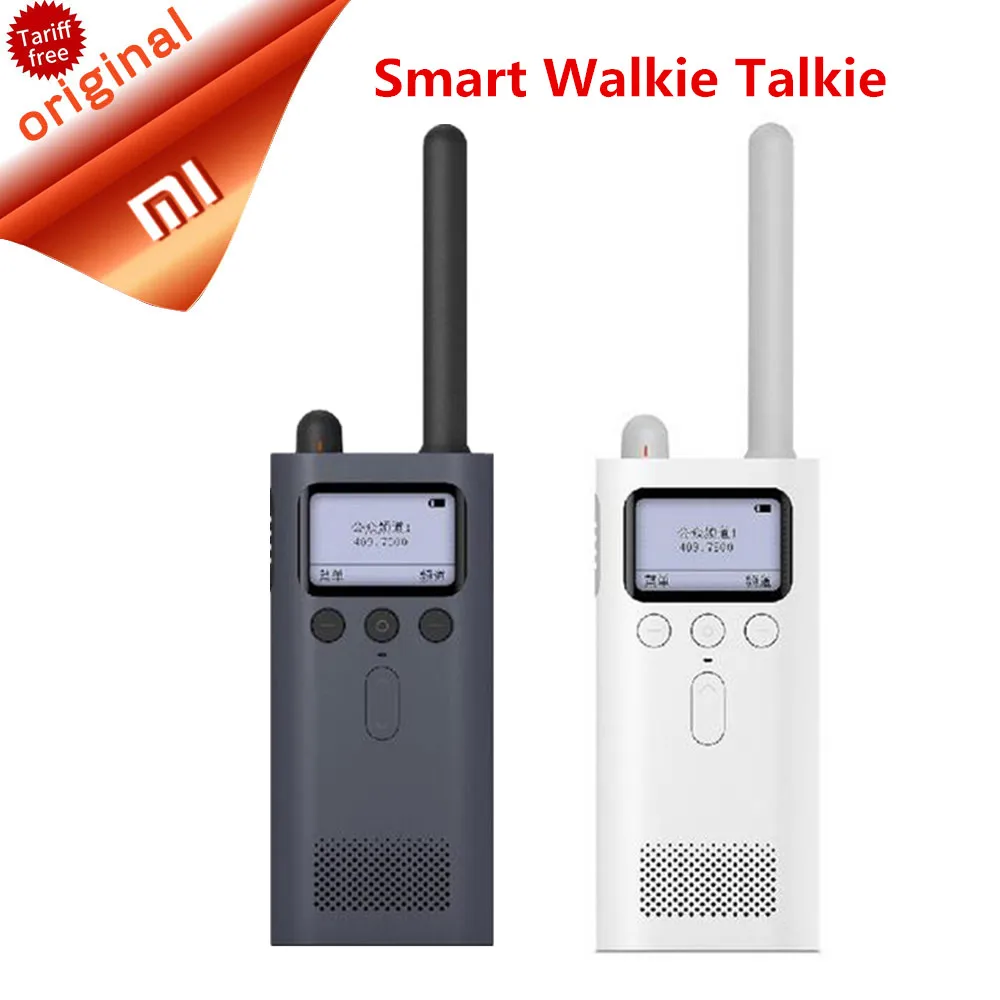  2018 Xiaomi Mijia Smart Walkie Talkie With FM Radio Speaker Standby Smart Phone APP Location Share 