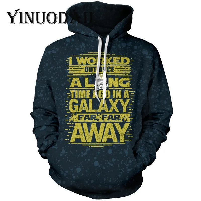 Fans Wear 3D Printed Hoodie Star Wars A Long Time Ago Unisex Hoodie