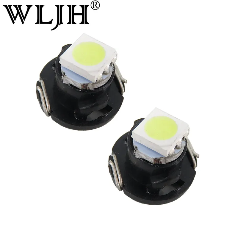 

WLJH 10pcs Led T5 Car Light Bulb 5050 SMD LED Upgrade Rear Interior Reading Light 6 Colors T5 Neo Wedge bulbs For VW Golf MK4