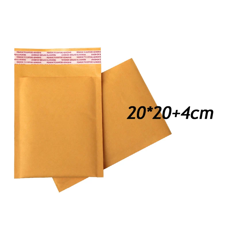 

50pcs/lot 20cm*20cm+4cm Yellow Kraft Self-adhesive Envelop Bag