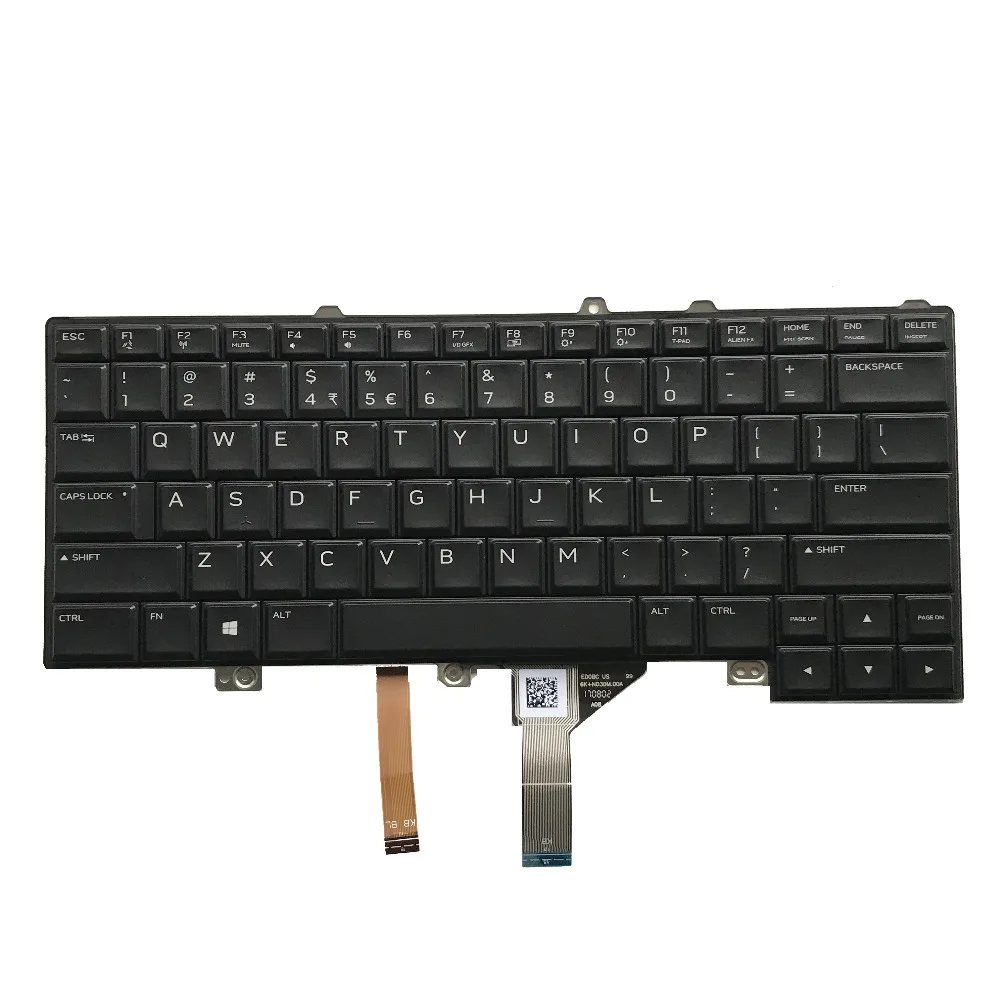 New Genuine Original For Dell Alienware 15 R3 Laptop Keyboard US English CN 0XJYDD 0XJYDD XJYDD