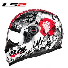 LS2 FF358 samurai moto rcycle casco del fronte pieno del Casco moto Casco Capacetes de moto ciclista LS2 di alta qualità timone ECE approvato