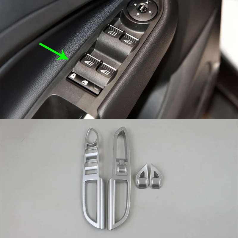 

Car Accessories Interior Decoration LHD ABS Armrest Window Lift Down Rises Cover Trims For Ford Kuga/Escape 2017 Car Styling