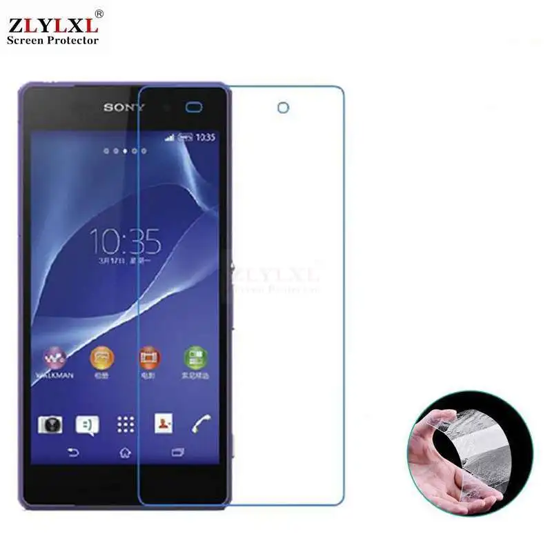 

Glass + case Transparent Dirt-resistant soft back case for Sony Xperia Z2 tempered glass screen protector