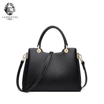 

LAORENTOU 2020 new fashion women Leather bag luxury quality cowhide big capacity designer handbags tote women shoulder bag