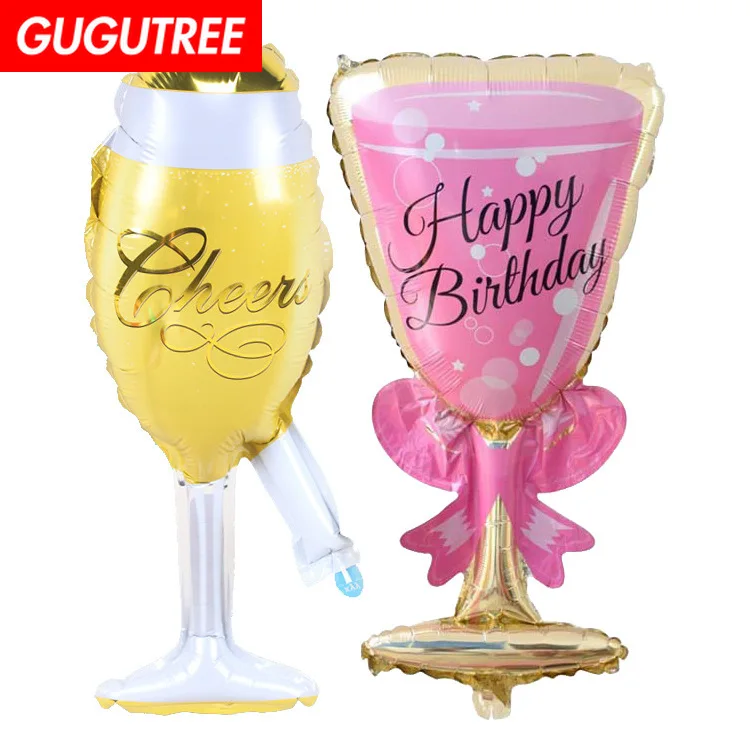 

GUGUTREE PARTY 108x50cm pink yellow wine glass foil ballon wedding event christmas halloween festival birthday party HY-220