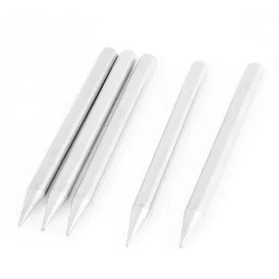 

5 Pcs Replaceable 2.8" Length 5.6mm Shank Diameter 60W Solder Iron Pointed Tips