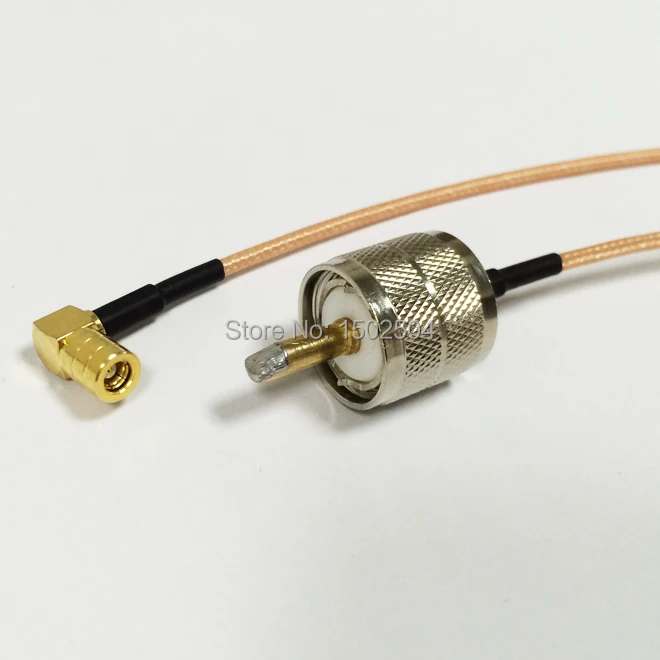 

New  UHF  Male Plug  Connector Switch  SMB  Female Jack Right Angtle   Convertor  RG316 Wholesale Fast Ship 15CM 6" Adapter