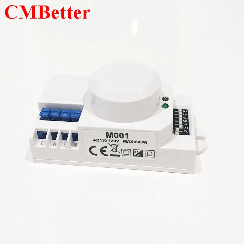 Newest 110VAC-130VAC 360 degree Microwave Sensor Light Switch Auto Induction Microwave Motion Sensor detector Free ship CM026 (8)
