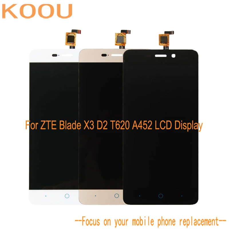 

LCD Display+Touch Screen For ZTE Blade X3 D2 T620 A452 5.0 inch LCD Display Touch Panel Digitizer Assembly For ZTE A452