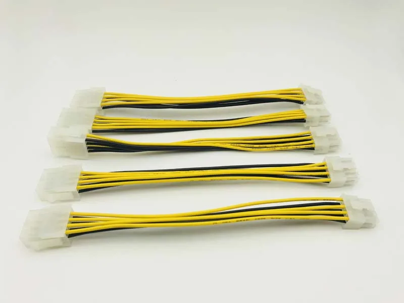 5PCS Cable 20cm 8Pin Male to 8Pin Female PC CPU Power Supply Extension Cable Cord Connector Adapter for BTC Miner Mining