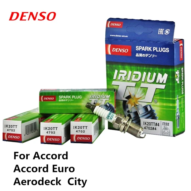 4 ชิ้น/เซ็ต DENSO รถ Spark Plug สำหรับ Accord Accord ยูโร Aerodeck City Iridium Platinum IK20TT