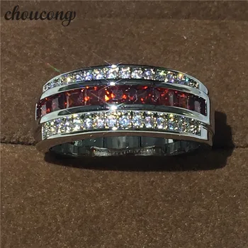 

3 Colors Fashion Jewelry Male ring 5A Zircon Cz white gold filled Party Wedding Band Ring for Men Women Top quality