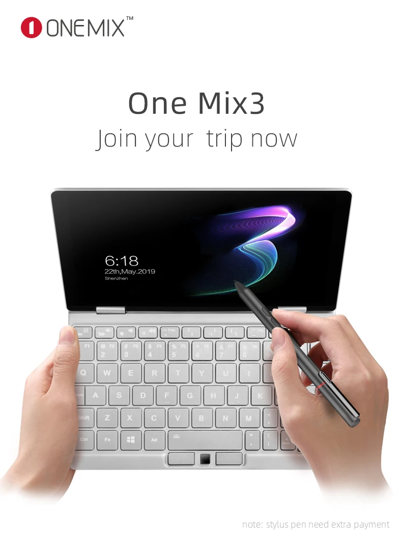 Один нетбук One Mix 3 Yoga карманный ноутбук 8," ips Windows 10 Intel Core M3-8100Y двухъядерный 8 Гб DDR3 256 ГБ PCI-E SSD ноутбук