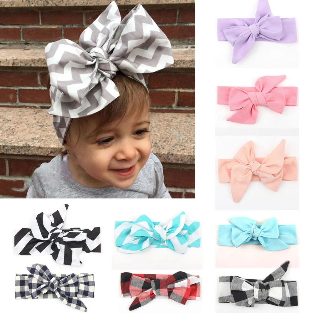 Baby Clothes New And Nice Design Resin Toddler Girl Stripe Bow Wave Pattern Headband Kids Hair Accessories |