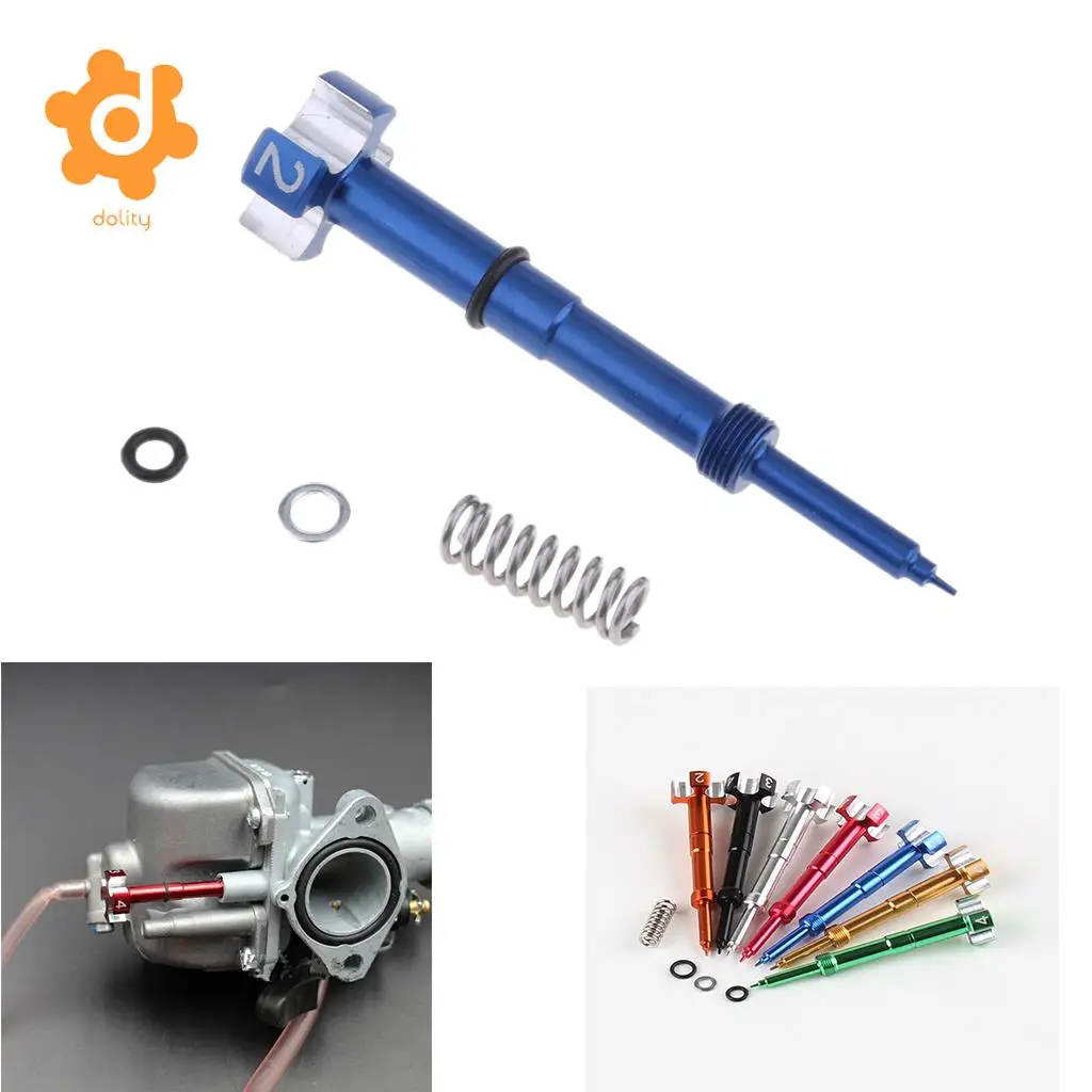 Motorcycle CNC Aluminum Carburetor Easy Air Fuel Mixture Adjuster Screw for Yamaha Red & Blue