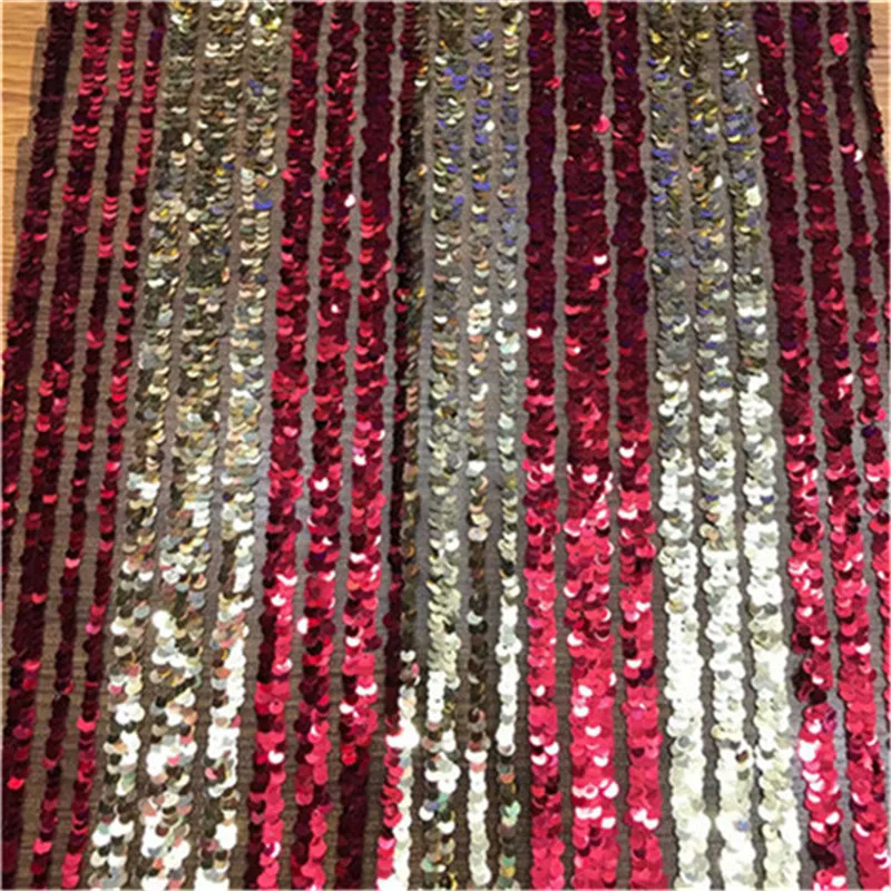 

african lace fabric with sequins 450*135CM 2019 hot sequin fabric high quality tulle sequins lace fabric for evening dresses