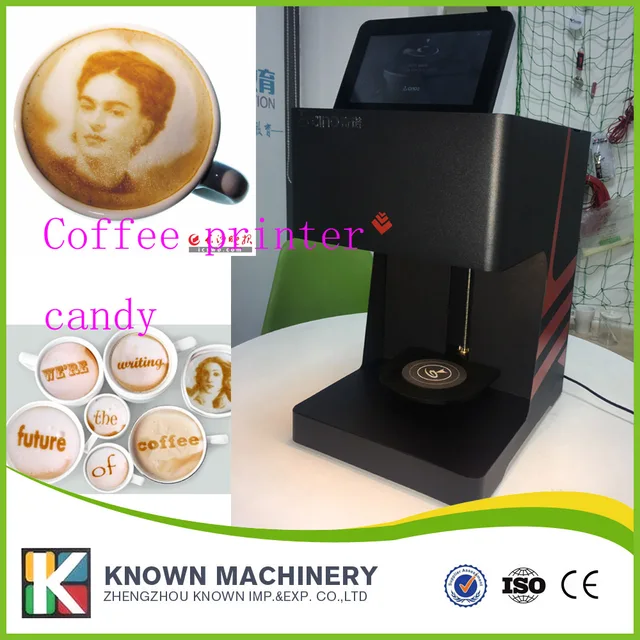Cheap wifi version automatic biscuit cake coffee printer printing machine with brown color