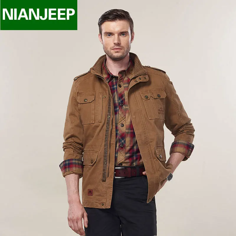 NIAN JEEP Brand Clothing Men's Jackets and Coats Military Style Army