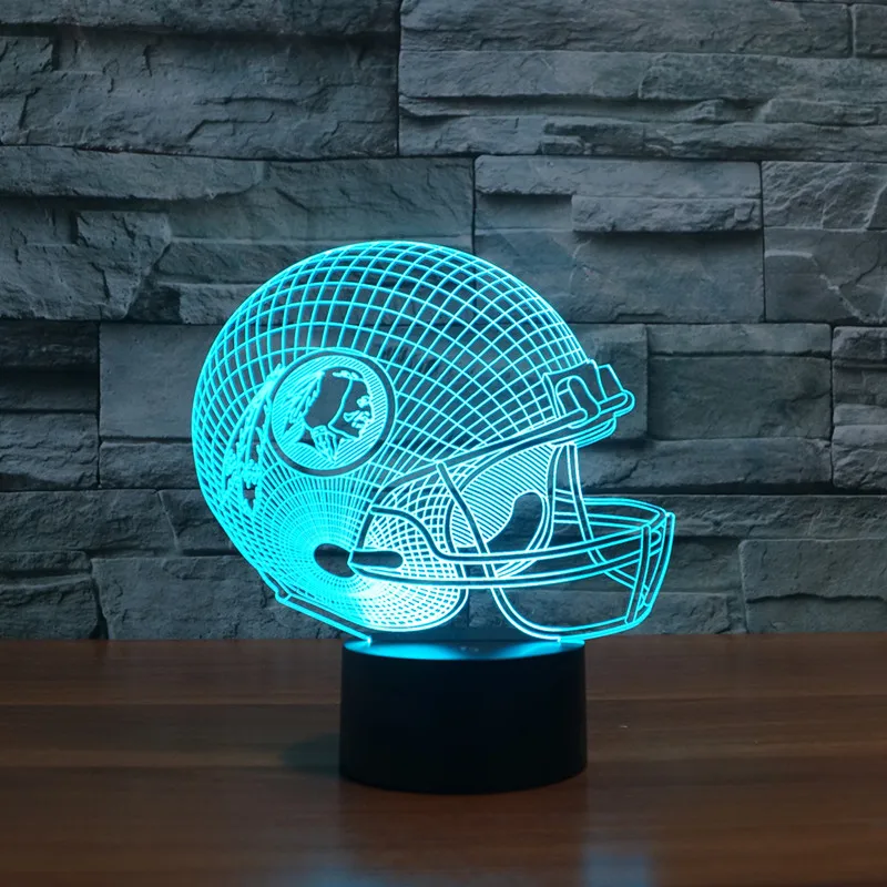 

Washington Redskins american football team helmet 3D effect light