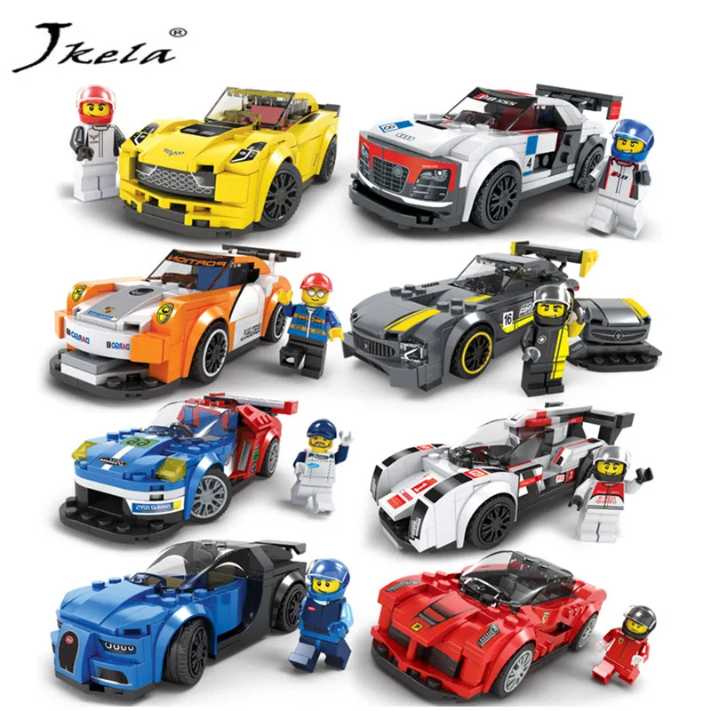 [Jkela] Technic City Super Racers Speed Champions Supercar Racing Car Building Blocks Bricks DIY For Kids Model legoingly Toys