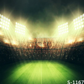 

Customized Vinyl Football Field Glitter Background for Photography Soccer Field Backdrop for Photo Studio Fundo Fotografico