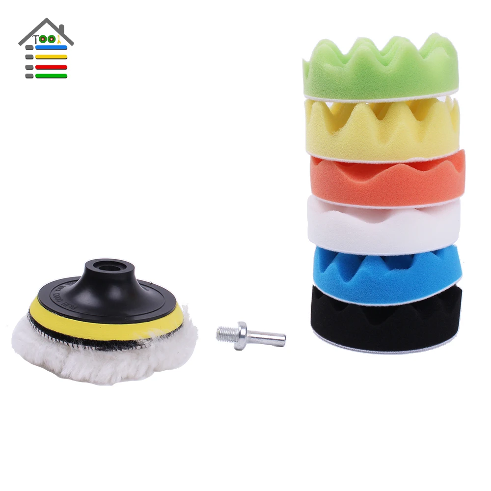 9pc 4inch Sanding Sponge Buffing Waxing Pads Kit for Car Automotive Polishing Waxing Sealing