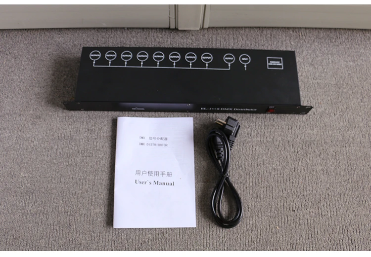 Сплиттер dmx 8 каналов усилитель 512 дистрибьютор сигнала для цифровых светодиодных