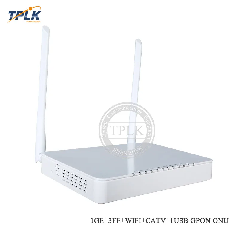 Лучшая цена 1GE+ 3FE+ wifi+ CATV+ 1USB GPON ONU с SC APC коннектором высокое качество 1GE+ 3FE+ wifi+ CATV+ 1USB GPON ONU с CATV портом