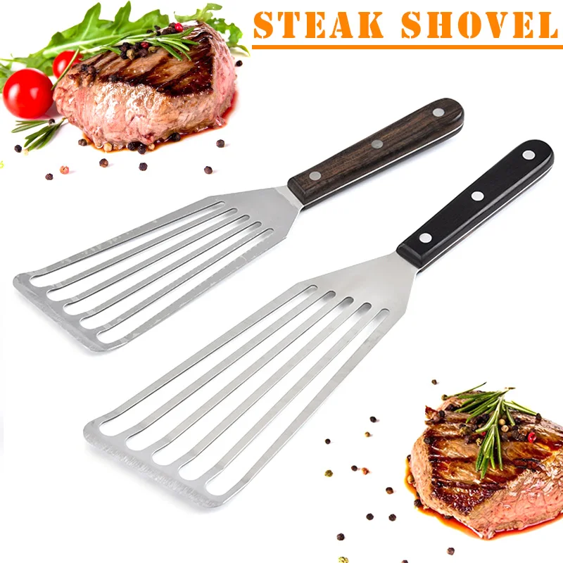 

1 Pcs Slotted Turner Fish Spatula Stainless Steel Flexible Kitchen Barbecue Spatula MDP66