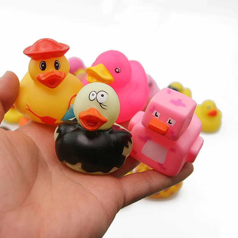 5 шт. детская резиновая утка для ванны Duckie Baby Shower водные игрушки Плавательный Бассейн плавающий скрипучий Ассорти стильные игрушки для детей Подарки