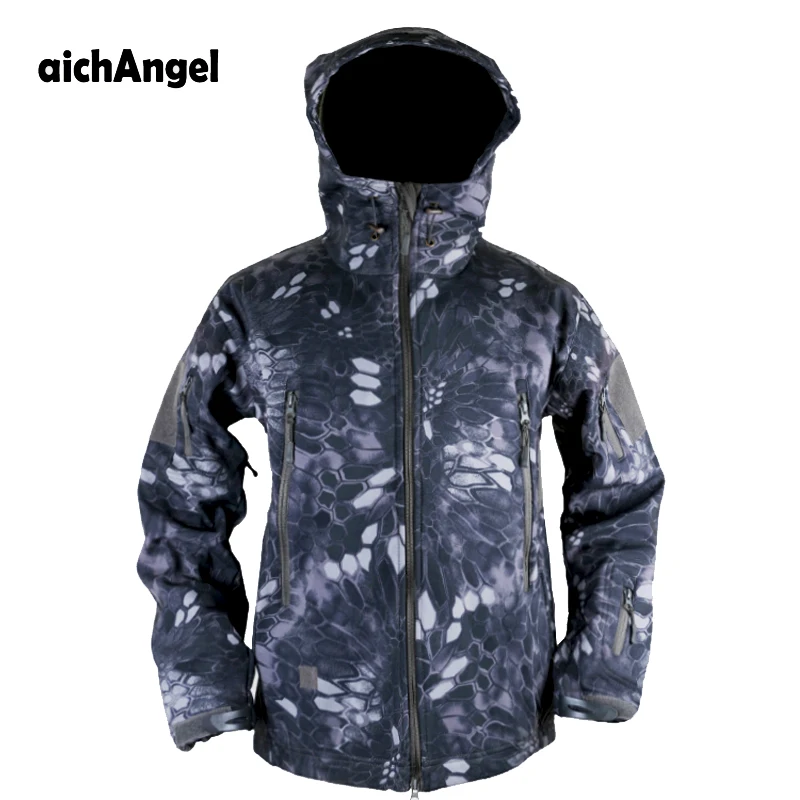 Billige AichAngeI Armee Camouflage Mann Mantel Military Jacke Wasserdicht Windjacke Tactical Softshell Hoodie Jacke Winter Outwear