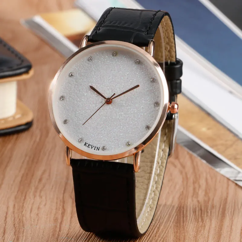 Fashion KEVIN Watches Women Glitter Crystal Time Hour Wrist Watch